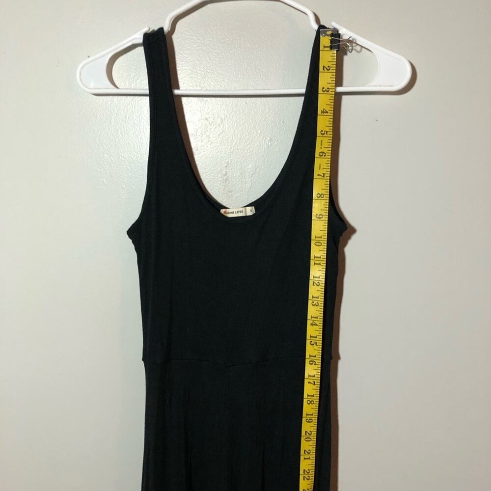 Marine layer Lexi rib sun-in scoop neck dress black S modal stretchy minimalist - Picture 6 of 13